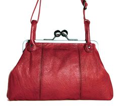 Sticks and Stones Ledertasche Toulouse Cherry Red Washed •