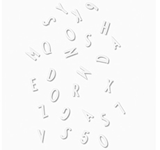 Design Letters Buchstaben-Set für Messageboard White