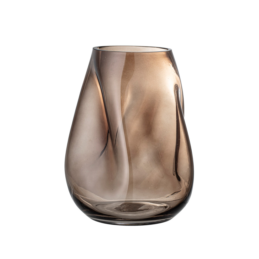 Bloomingville Vase Glas Retro Gold-Weiss